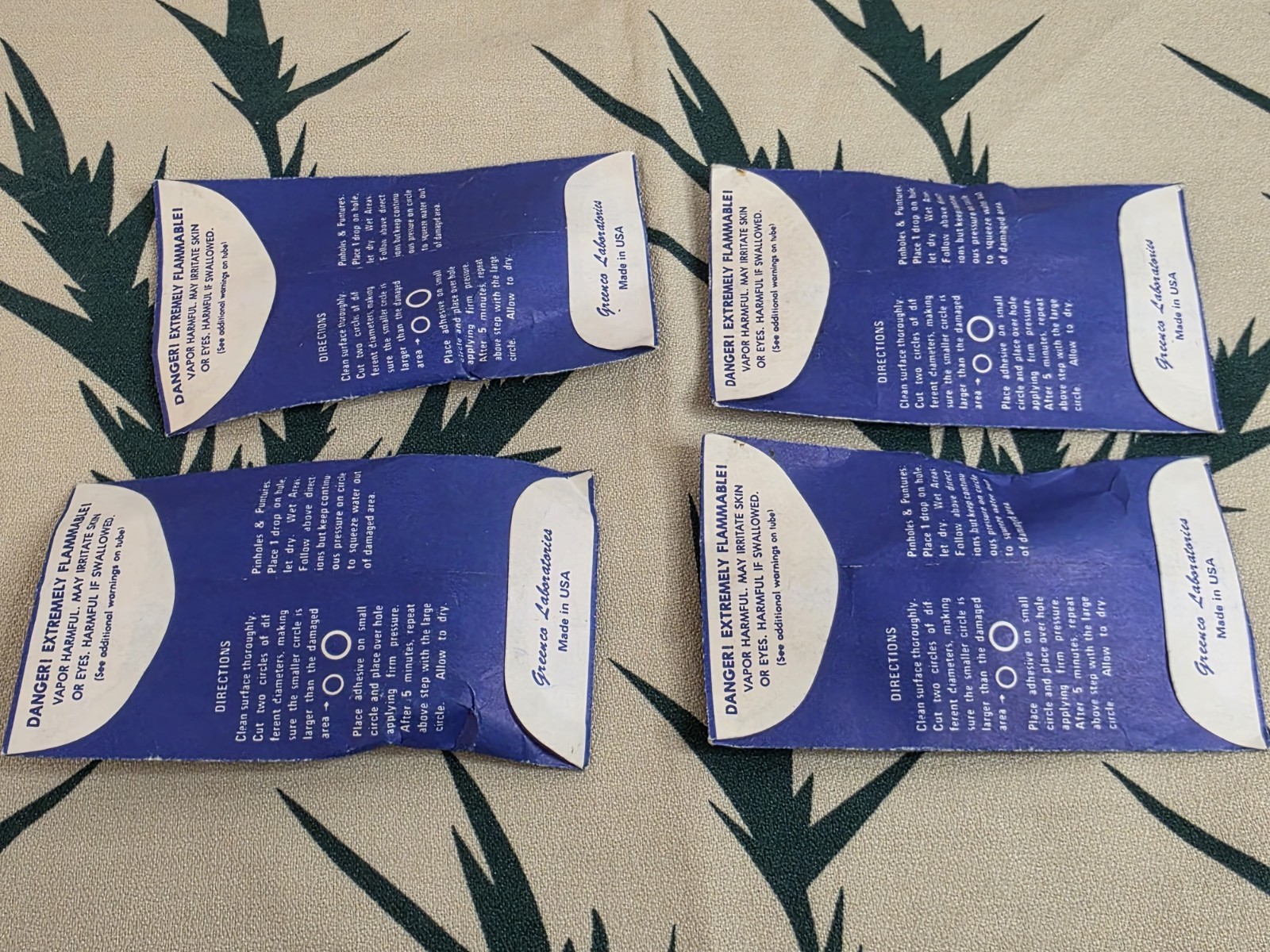 Vintage Qwik-Patch Waterbed Repair kit, (Lot Of 4)