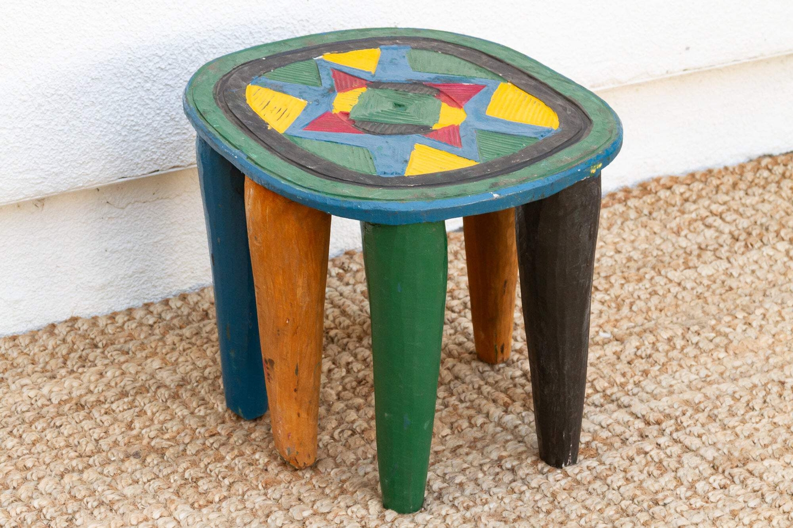 Whimsical Multicolor African Table
