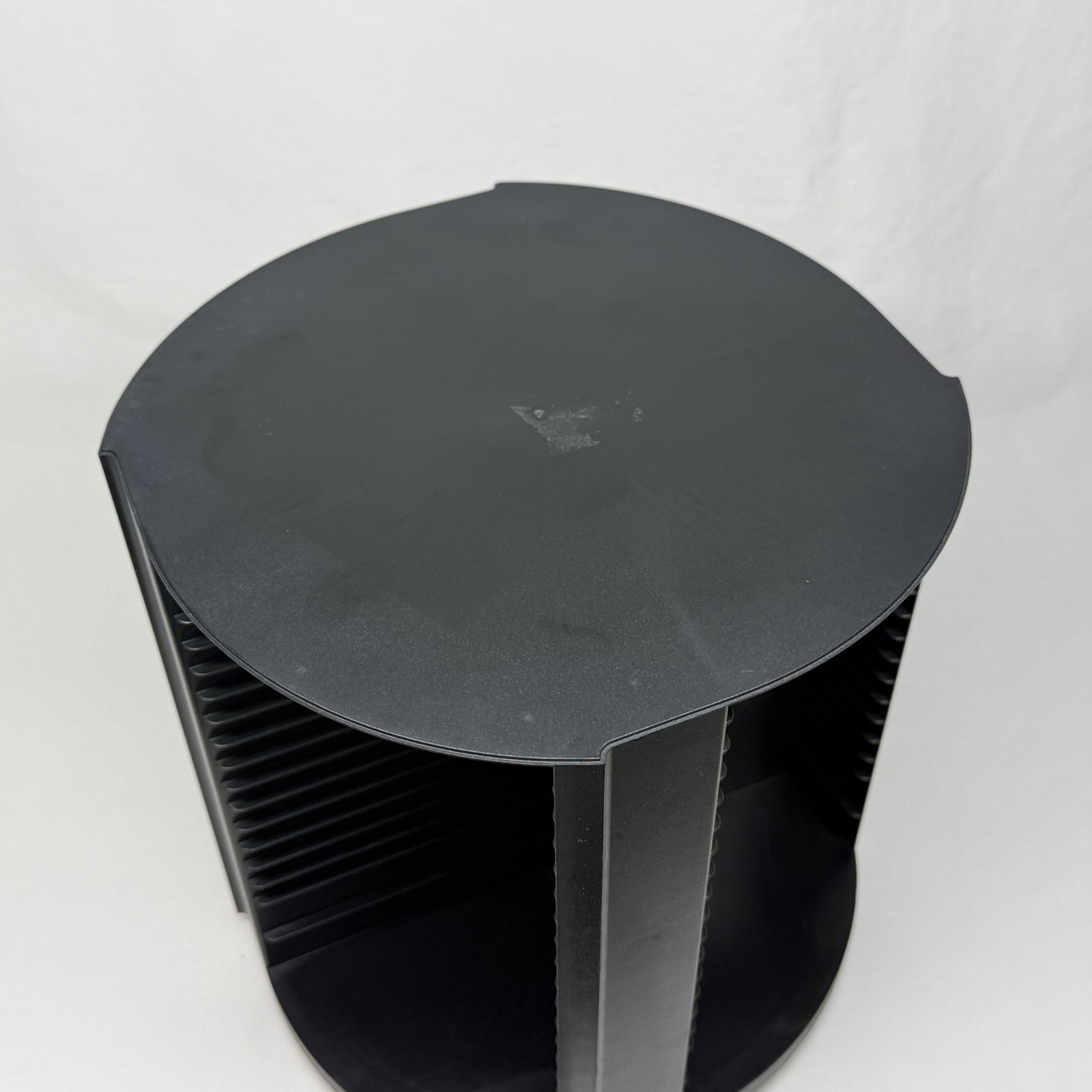 Black Rotating Carousel CD Storage Tower Spinner Rack – HOLDS UP TO 80 CDS