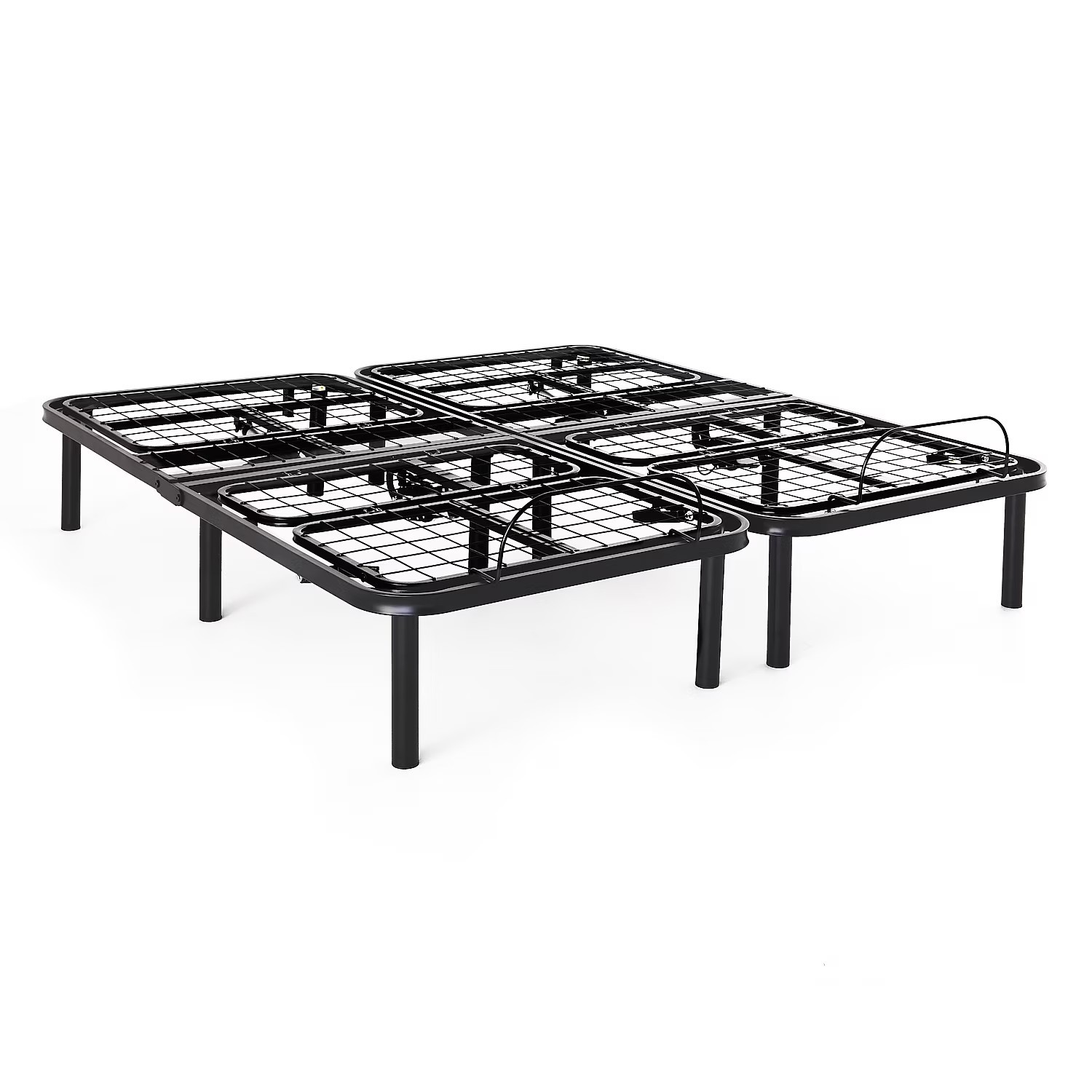 Basic Split King Size Electric Steel Adjustable Bed Base Frame With 2 Remotes