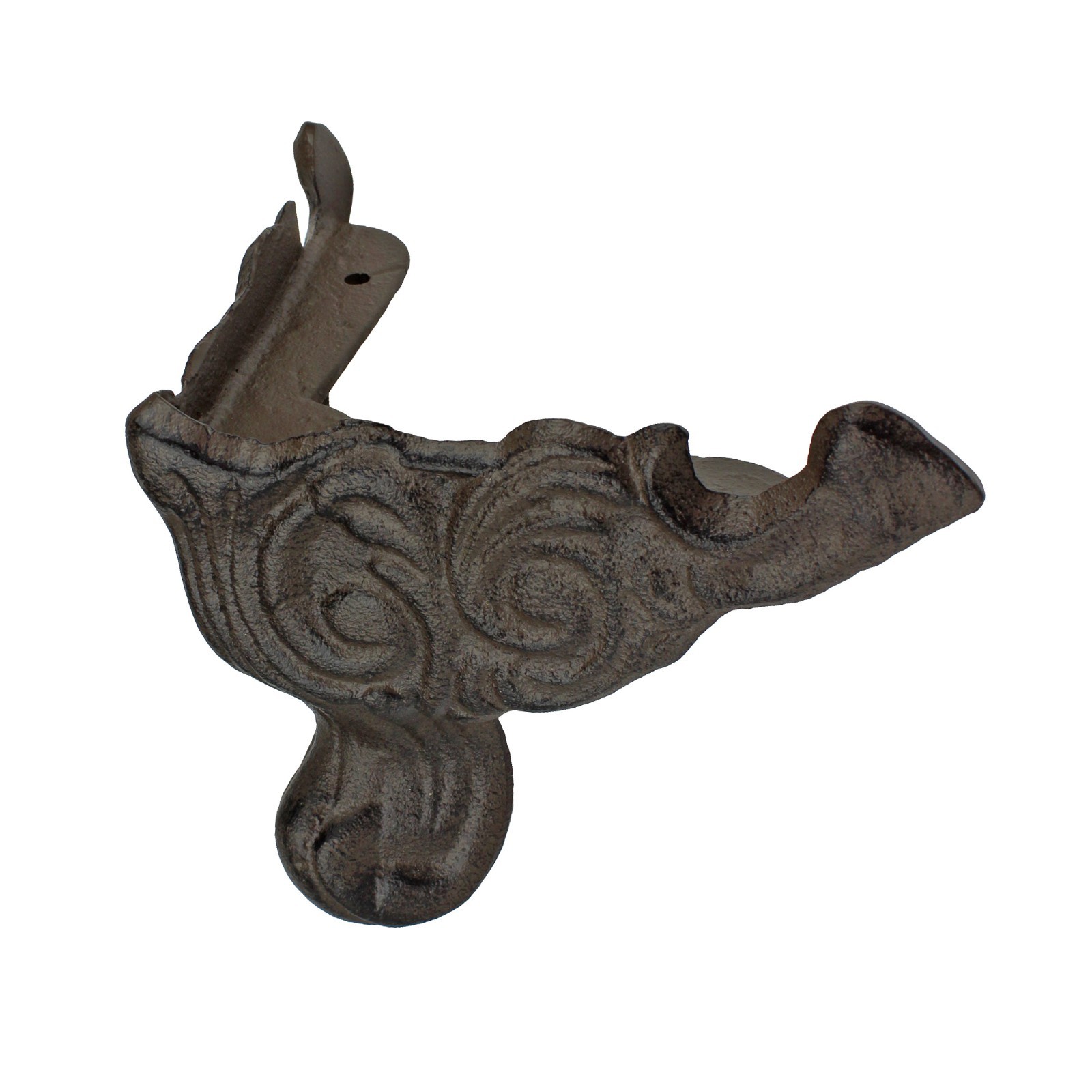 Cast Iron Ornate Rustic Furniture Chair Chest Corner Bracket Foot Leg 5 3/4 inch