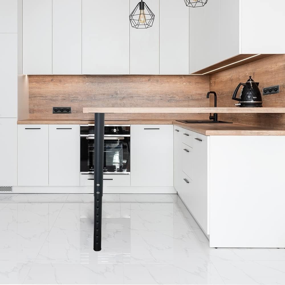 DIY Adjustable Metal Table Legs 22-36 inches, Sturdy Base with Easy Installation