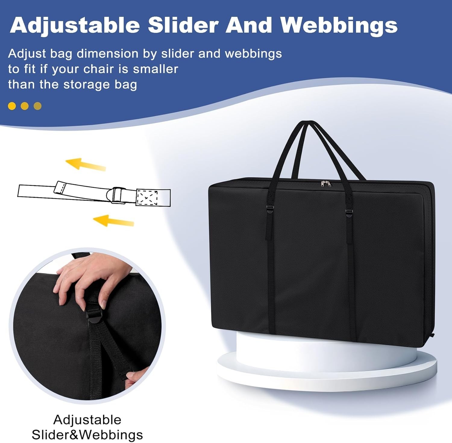 Folding Lounge Chair Storage Bags – 2 Pack, Heavy Duty with Easy Carry Straps