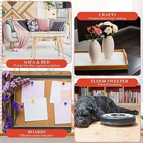 Zonon 4 Rolls 120 Inch Felt Strip with Adhesive Backing Felt Tapes Furniture Str