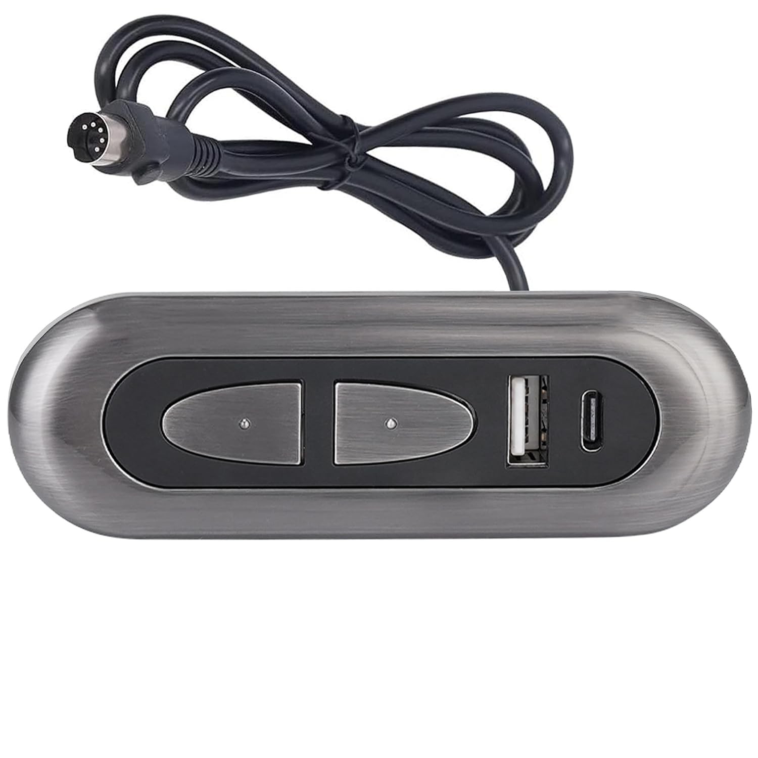 2-Button 5-Pin Round Plug Recliner Manual controller,with USB A and C Ports