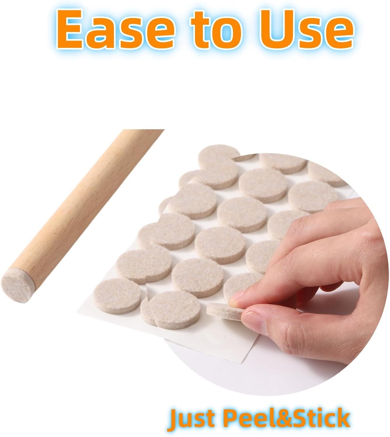 Felt Furniture Pads for Hardwood Floors – Self Adhesive Chair Felt