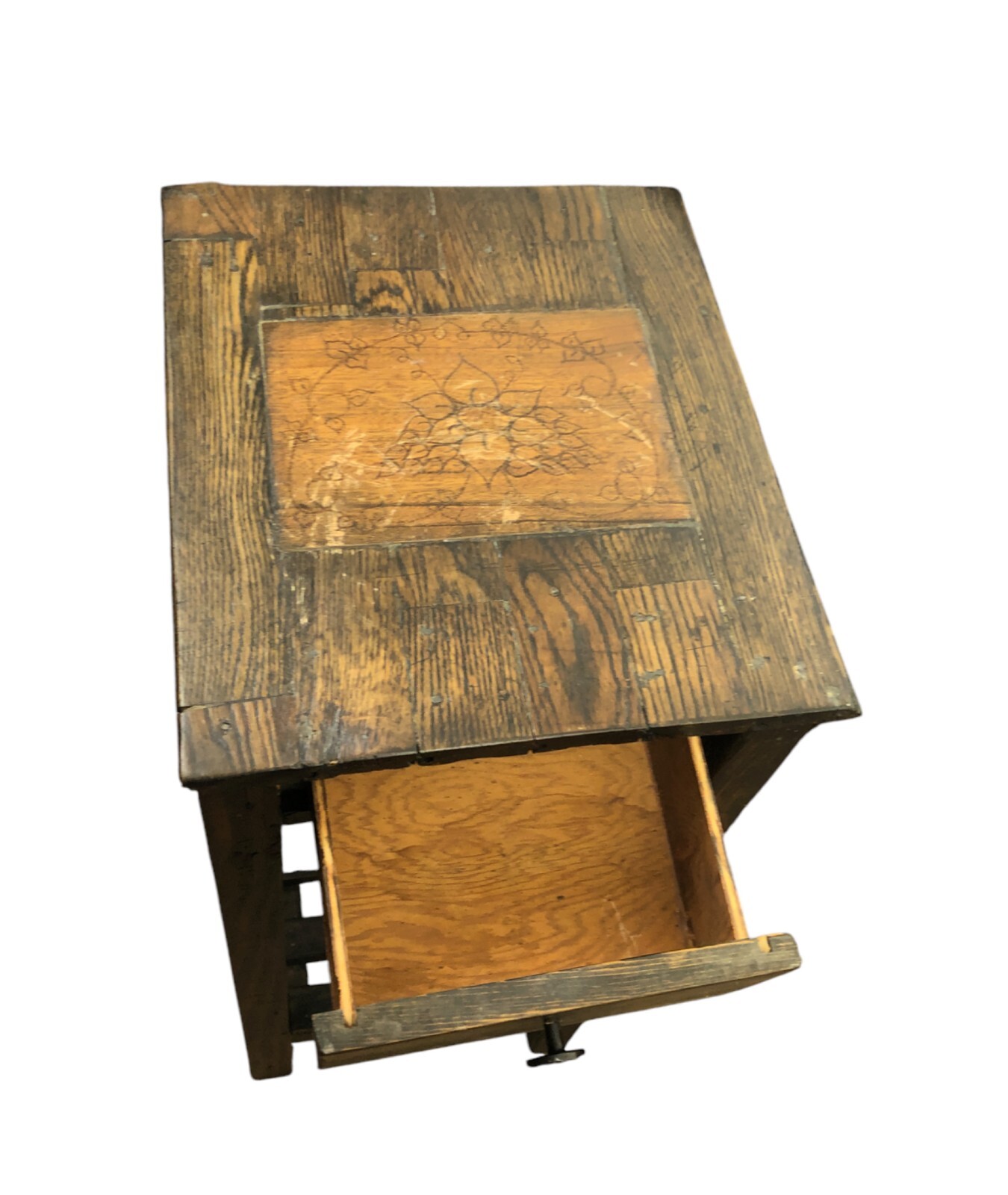 Pair Two Matching Rustic Barn / Salvaged Wood End Tables Home Made 31″ Tall