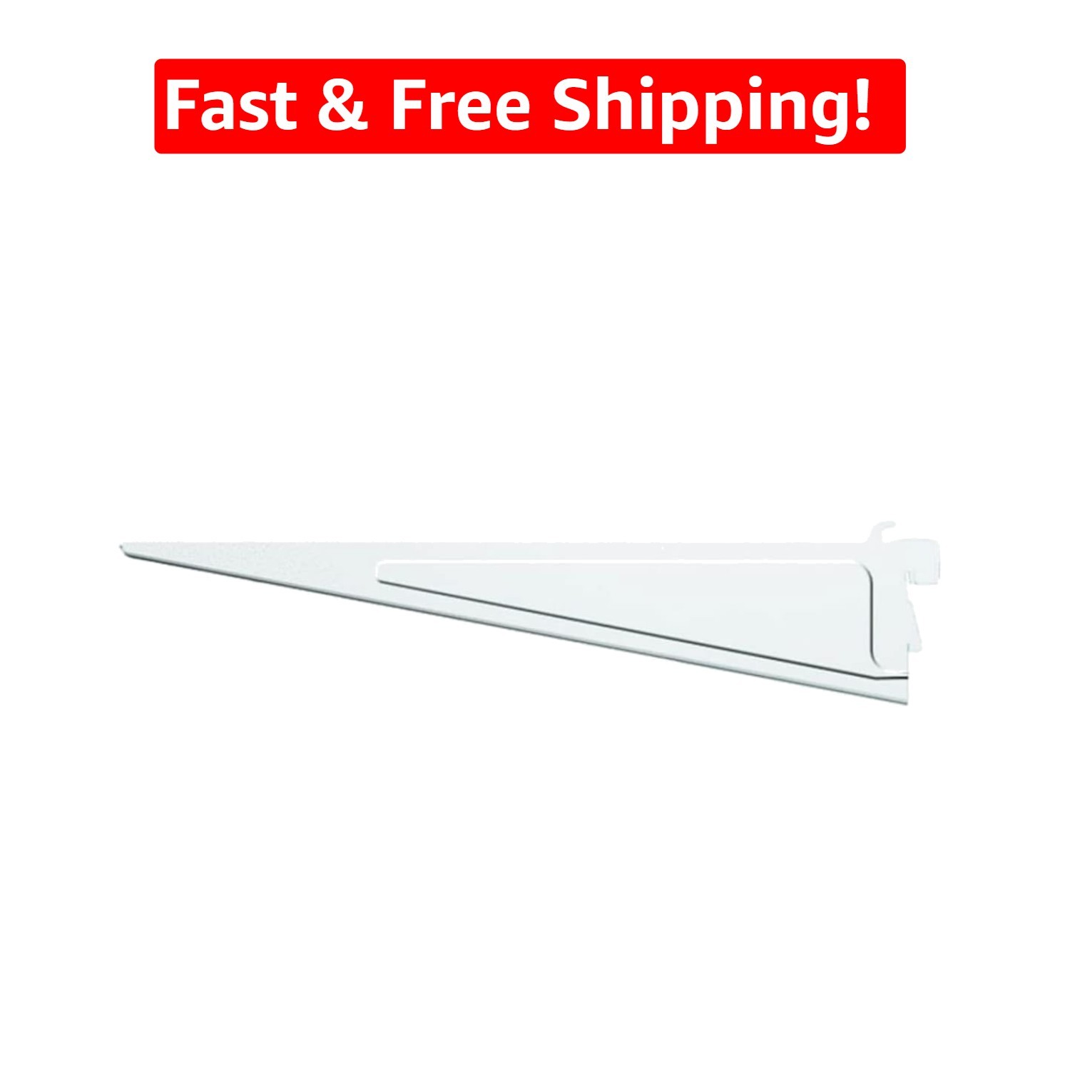 2853 ShelfTrack Locking Shelf Bracket – 12.5″ White, Heavy-Duty, Pack of 6