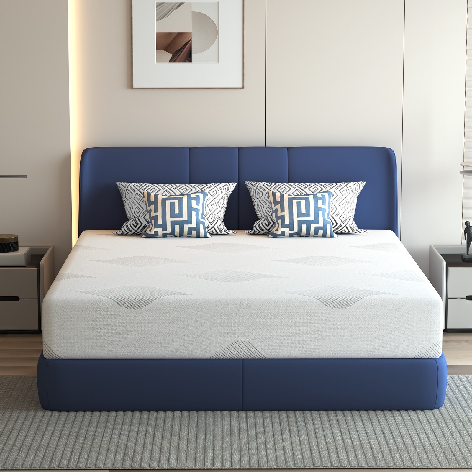 6″ 8″ 10″ 12″Cooling Gel Memory Foam Mattress in a Box,Twin Full Queen King Size