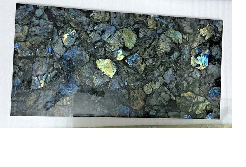 Labradorite Dining Table Top, Agate Table Top, Kitchen Counter top for Home Déco