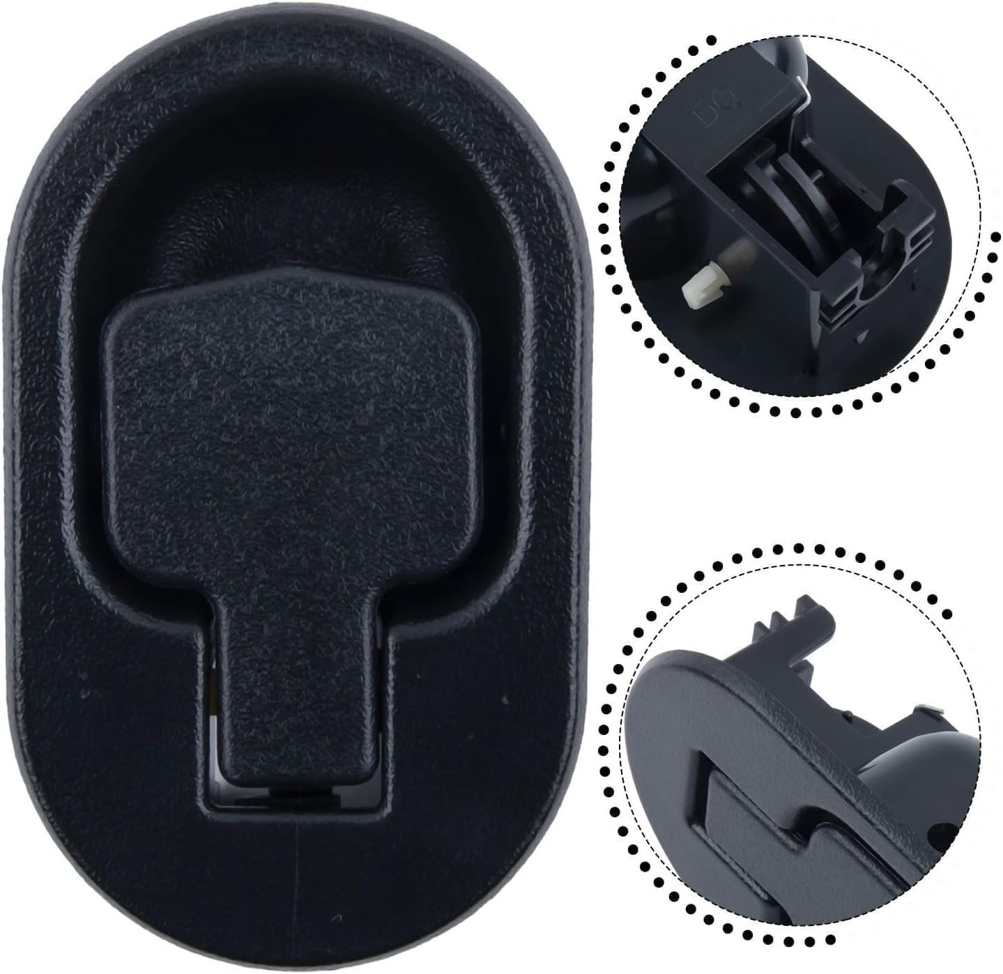 Durable ABS Plastic Recliner Release Handle – Easy Installation, Black Finish