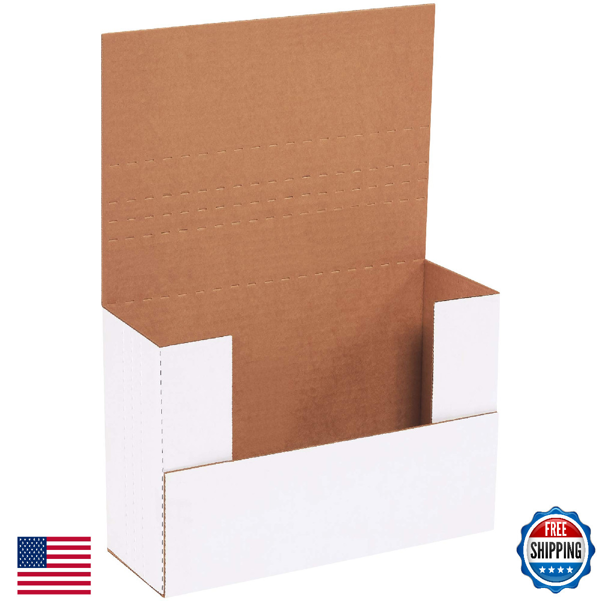 Aviditi White Easy-Fold Mailers 9 5/8″x6 5/8″x3 1/2″ – 50 Pack Shipping Boxes
