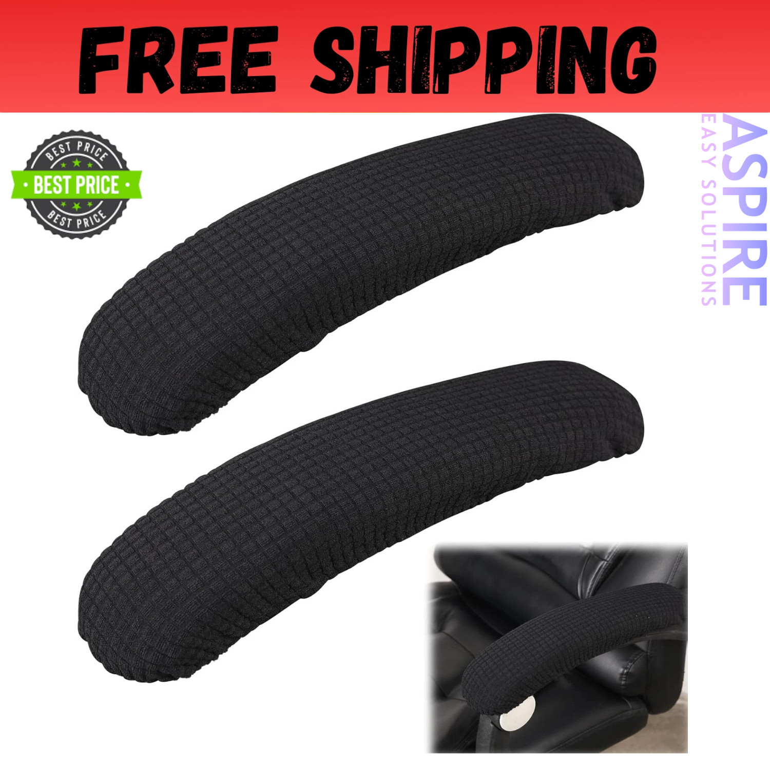 Office Chair Armrest Covers, Arm Rest Covering, Office Chair Armrest Pads 2Pcs