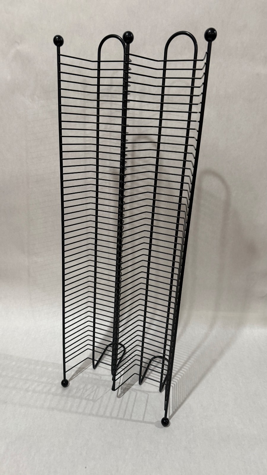Vintage Black Metal Media Tower Rack Holds Up To 100 – 32″ Inches Tall