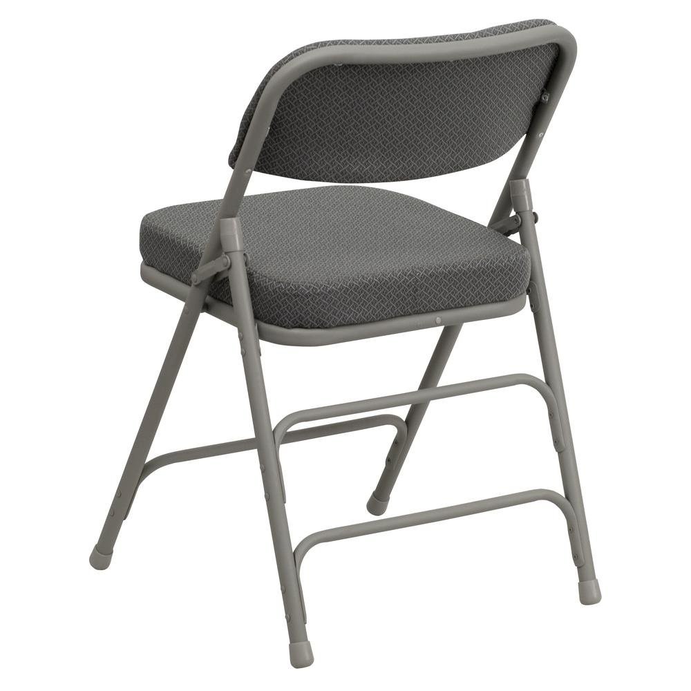 HERCULES Series Premium Curved Triple Braced & Double Hinged Gray Fabric…
