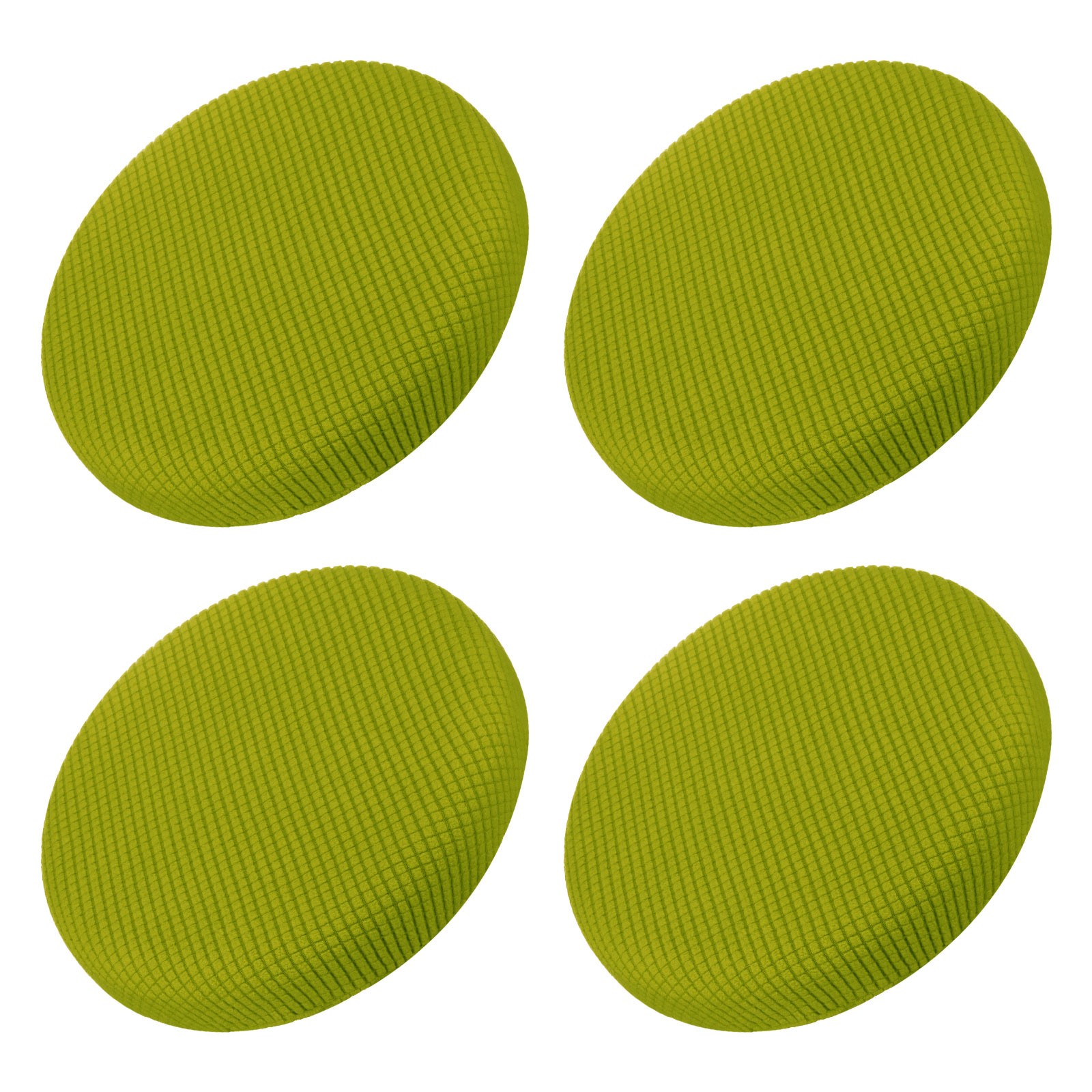 4 Pack Round Bar Stool Covers Dia 11″-16″ Non-slip Seat Cushions Green