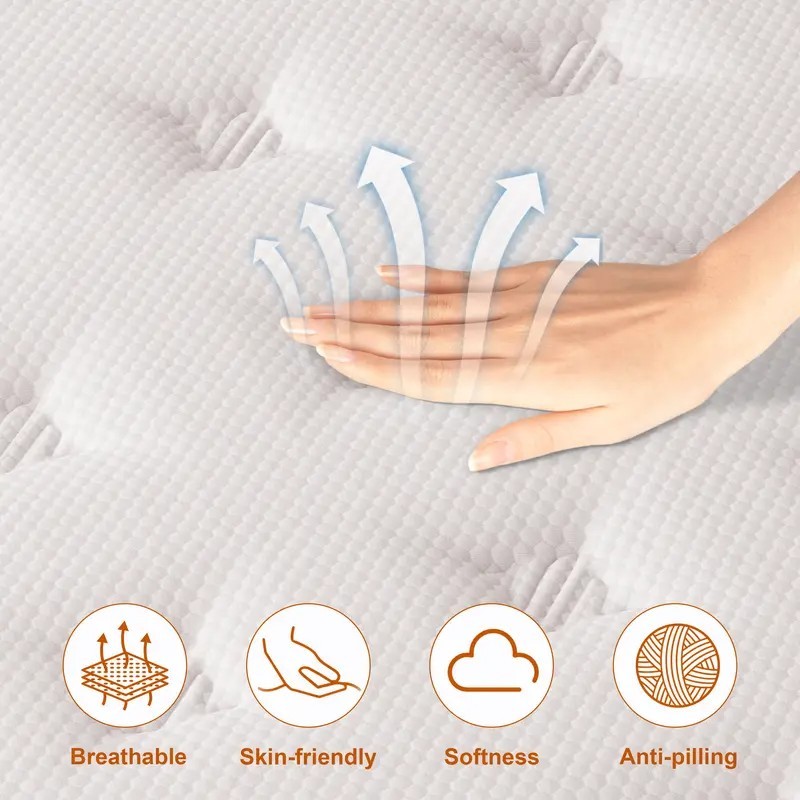 12” 14” Memory Foam&Spring Hybrid Bed Mattres King Queen Full Twin In a Box US