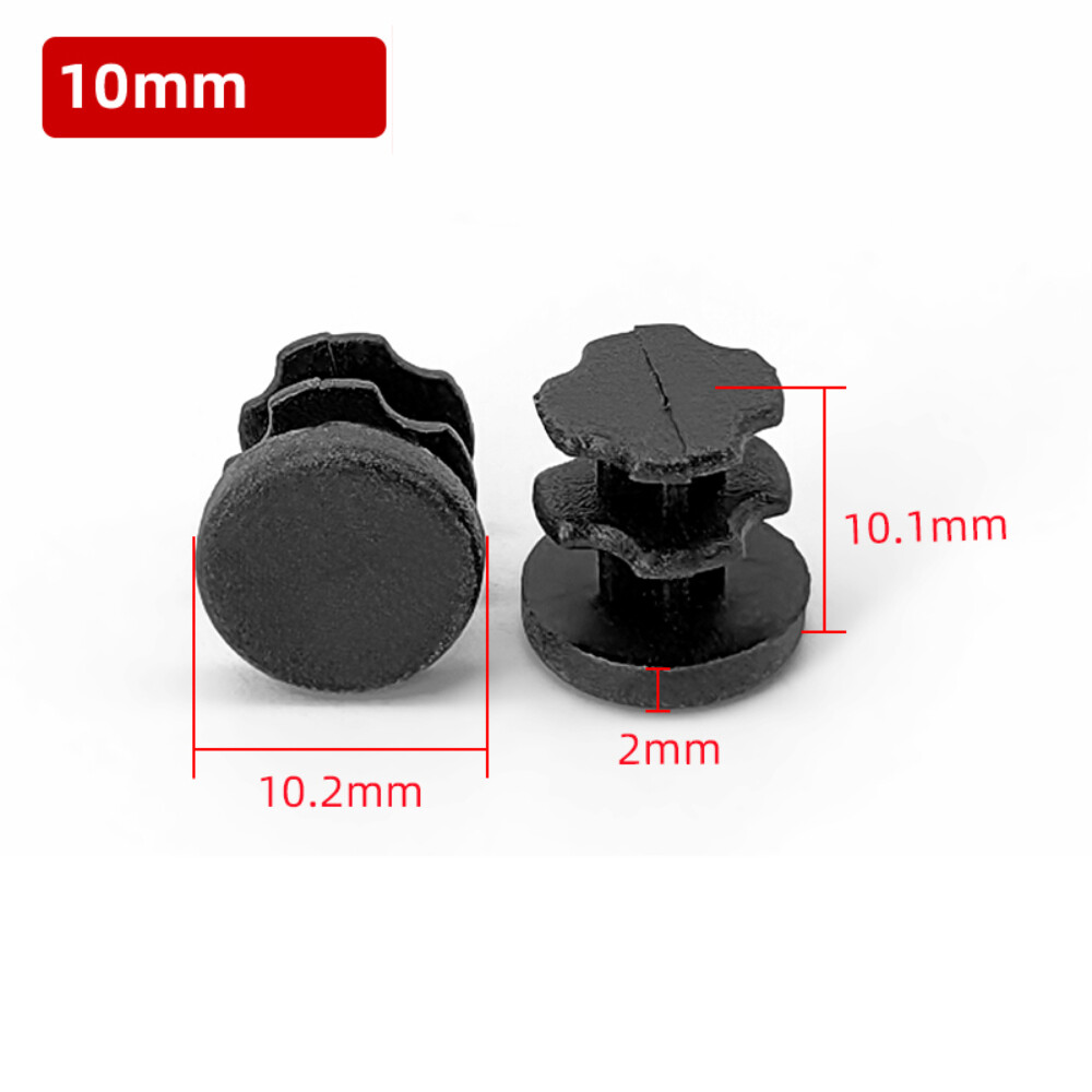 Round Plastic Black Blanking End Caps Tube Pipe Inserts Hole Plug Bung 10-140mm