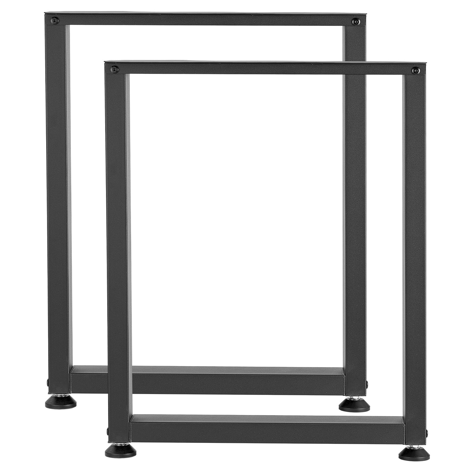 Uimoso Steel Table Legs 29.5 x 23.6 in Square, Heavy Duty, Set of 2, Black