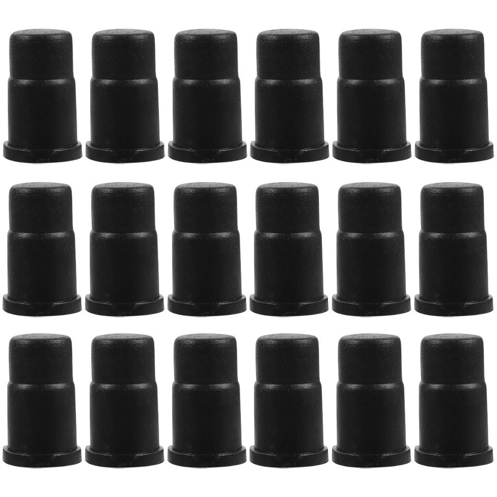 30Pcs Small Caster Stem Sleeve Inserts Mounting Socket for Chair Leg Black ABS