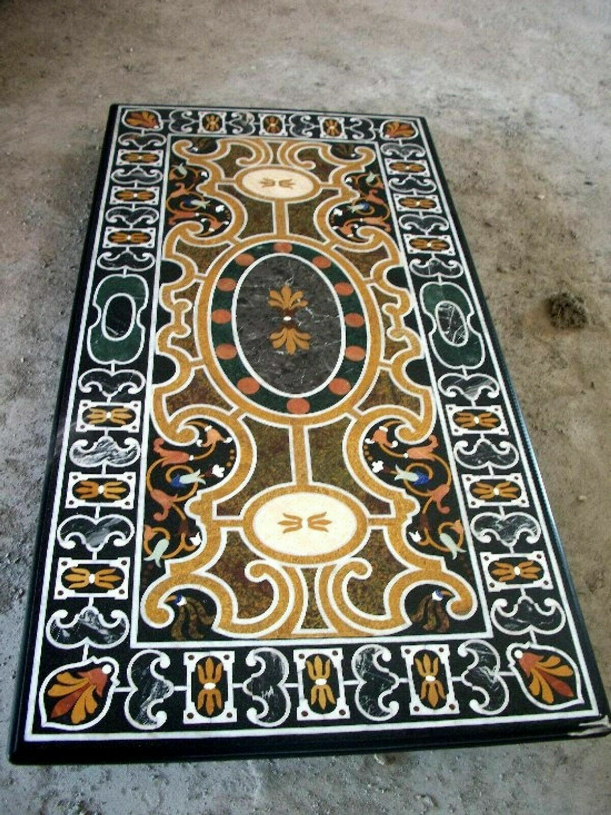 4’x2′ black Marble Dining Coffee Corner Center Table Top inlay Mosaic decor p4