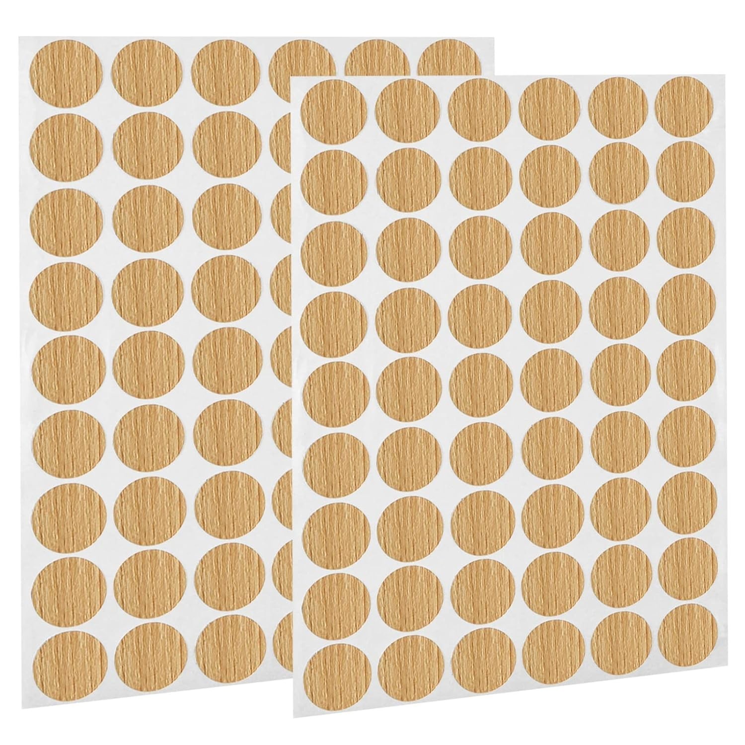 108pcs Self-Adhesive Waterproof Screw Hole Stickers for Wooden Furniture – Maple