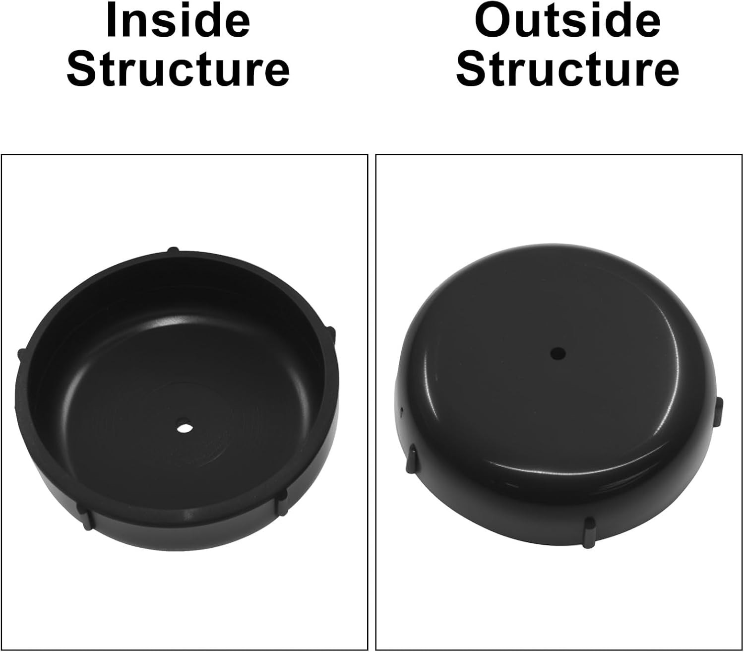24Pcs Wrought Iron Patio Furniture Feet Caps, round Plastic Chair Leg Caps Outdo