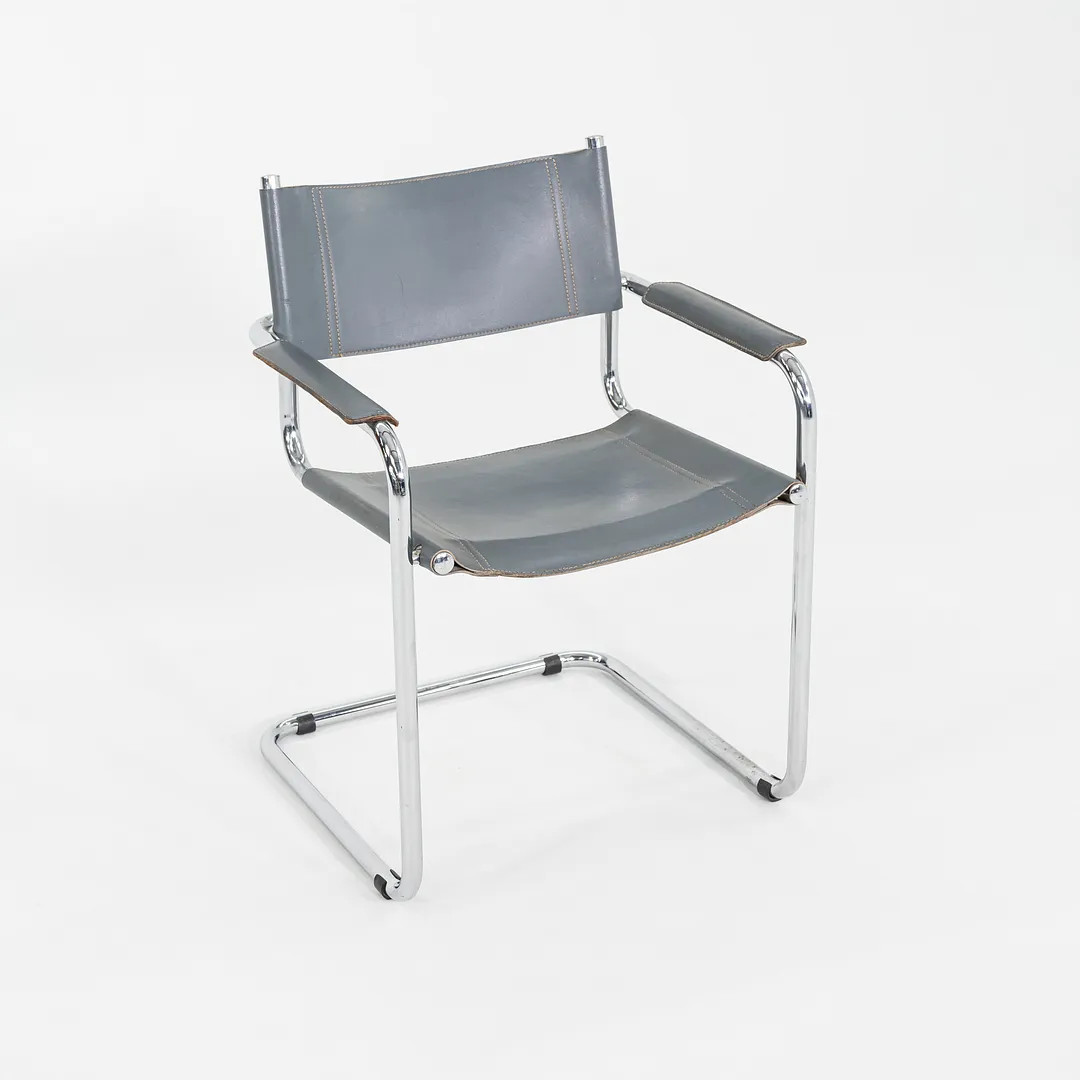 1980s Pair of Mart Stam MG5 Cantilever Armchairs Attributed to Matteo Grassi