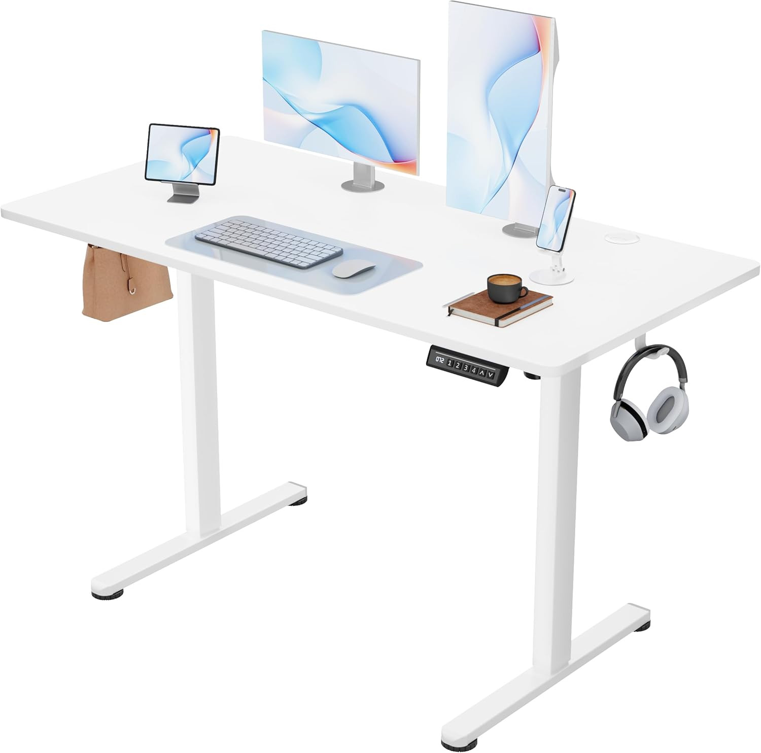 Electric Standing Desk, 45 X 24 Inches Sit Stand up Desk, Sit Stand Height Adjus