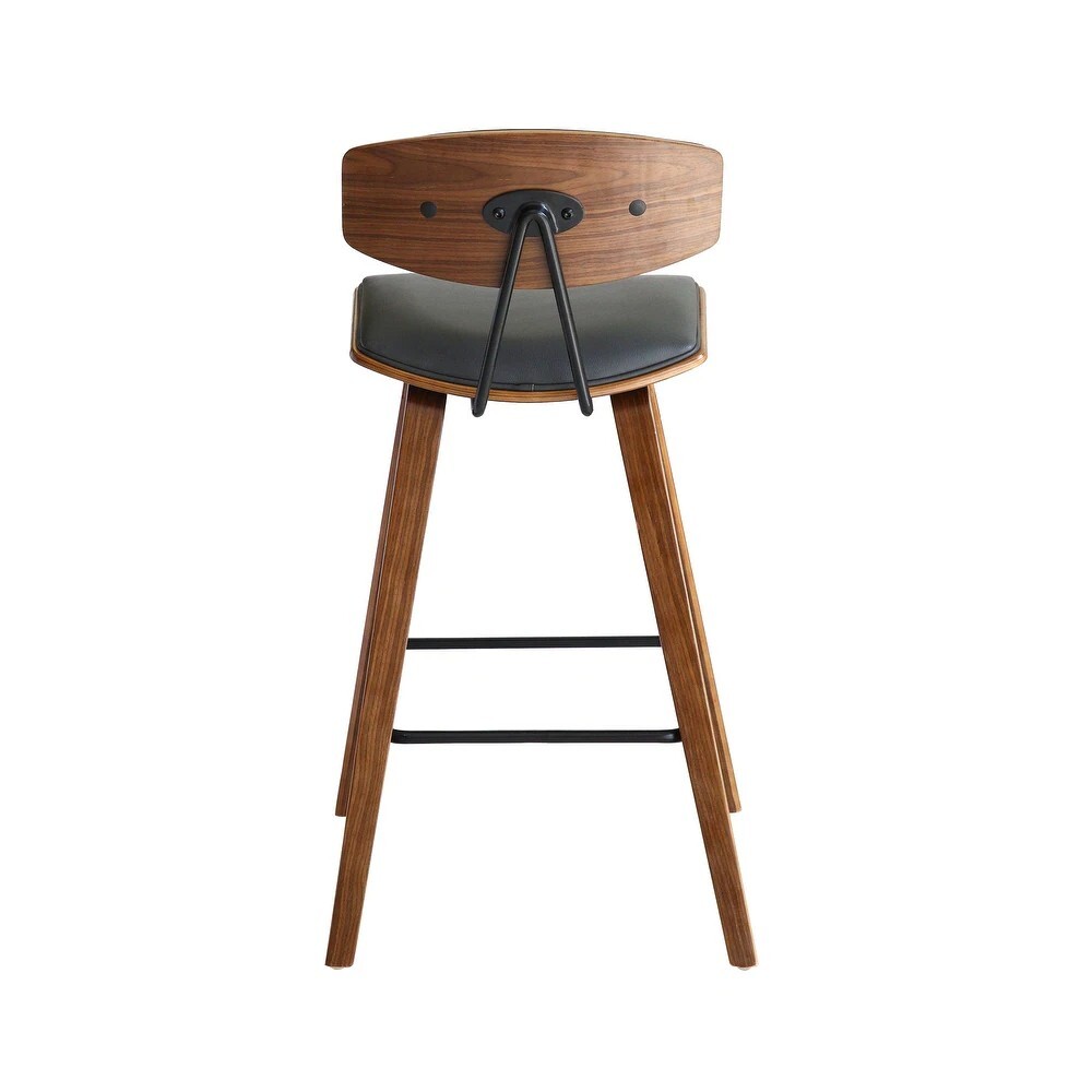 Set of 2 Mid Century Counter Height Bar Stools 28.5-inch Modern Kitchen Chairs