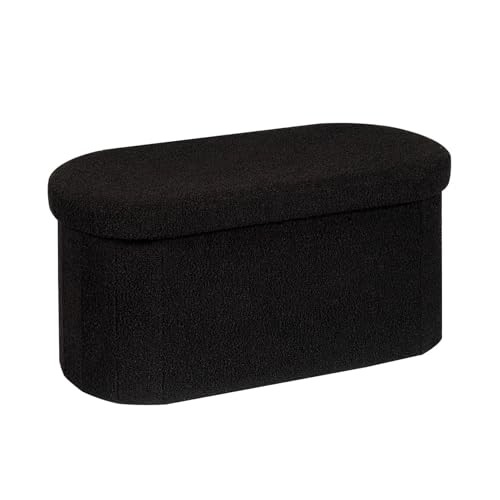 30 Inches Ottoman with Storage,Bedroom Bench with 30.1″D x 15″W x 15″H Black