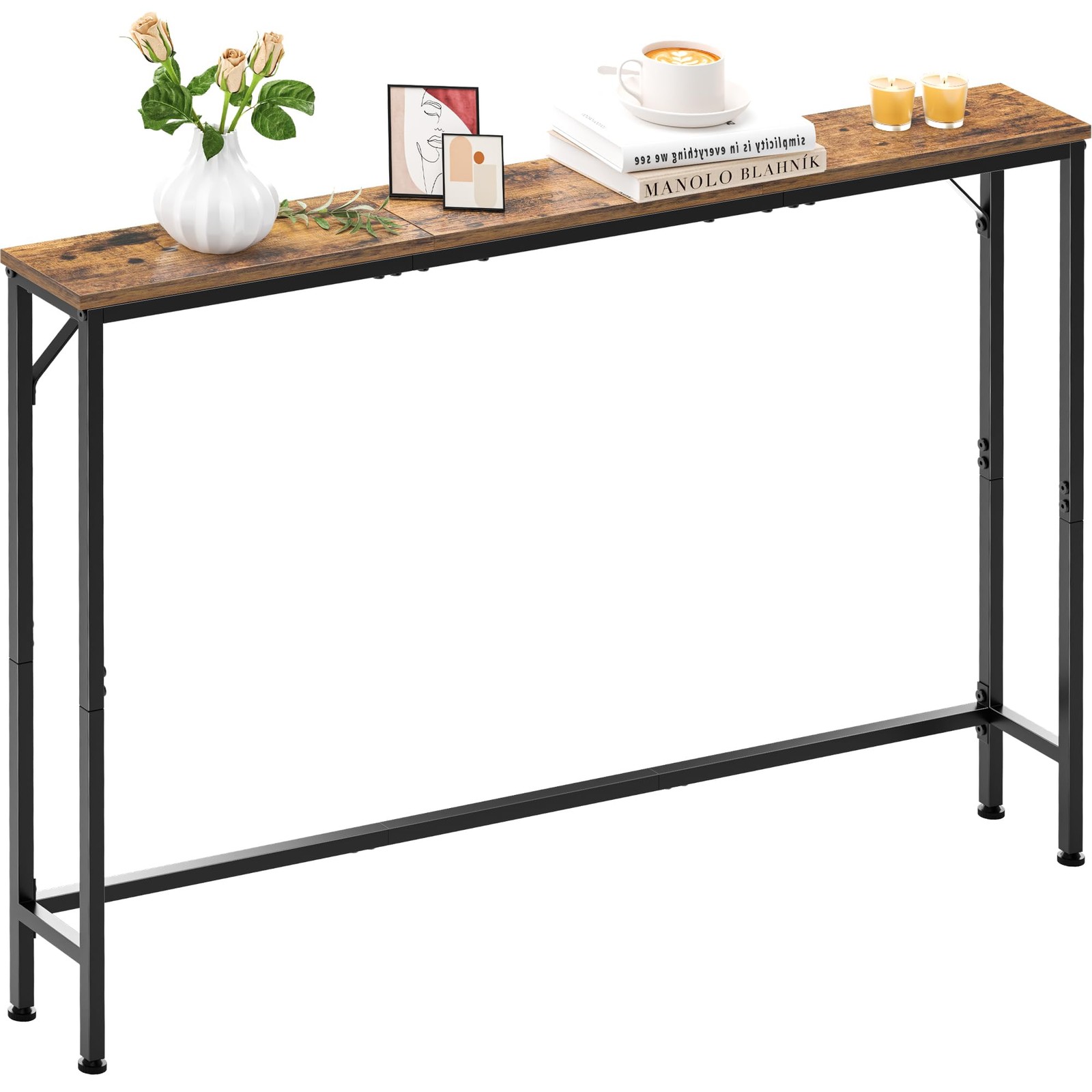 47.2″ Console Table, Narrow Entryway Table, Skinny Sofa Table, Behind CouchTa…