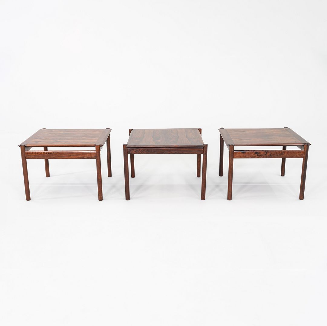 1960s Sven Ivar Dysthe for Dokka Mobler Rosewood Side / End Table 3x Available