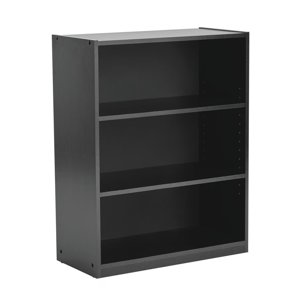 Mainstays 3-Shelf Bookcase with Adjustable Shelves, True Black Oak