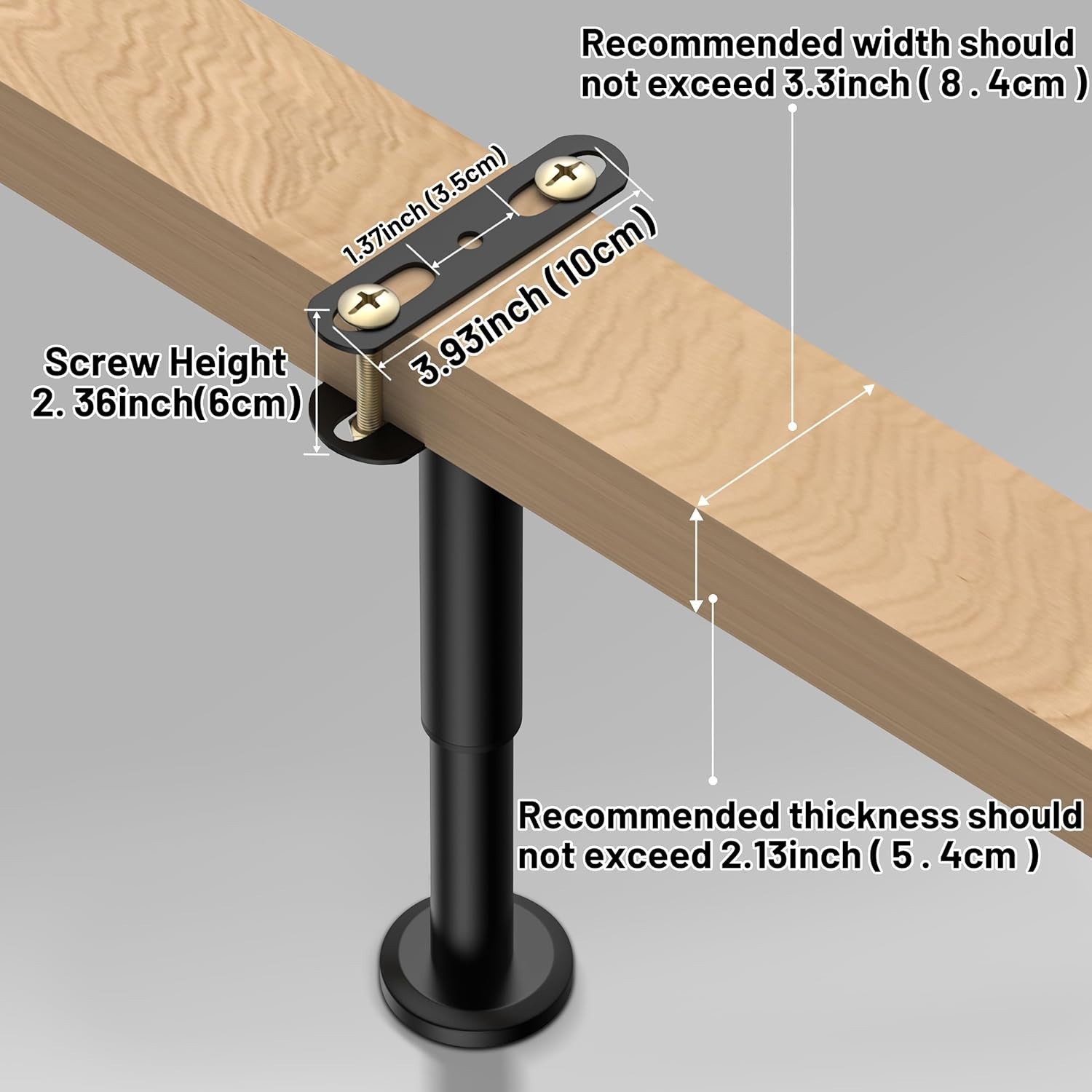 4 Heavy-Duty Adjustable Bed Support Legs (7.08-12.6in) for Stability & Strength