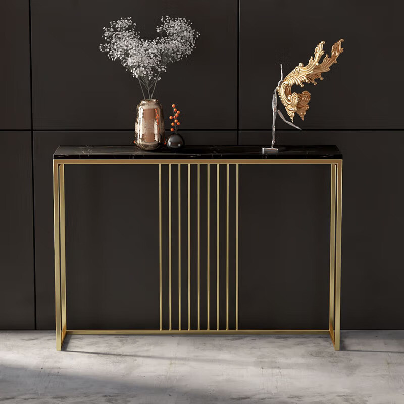 Modern Real Marble Console Table Hallway Accent Entryway Table Art Decorative