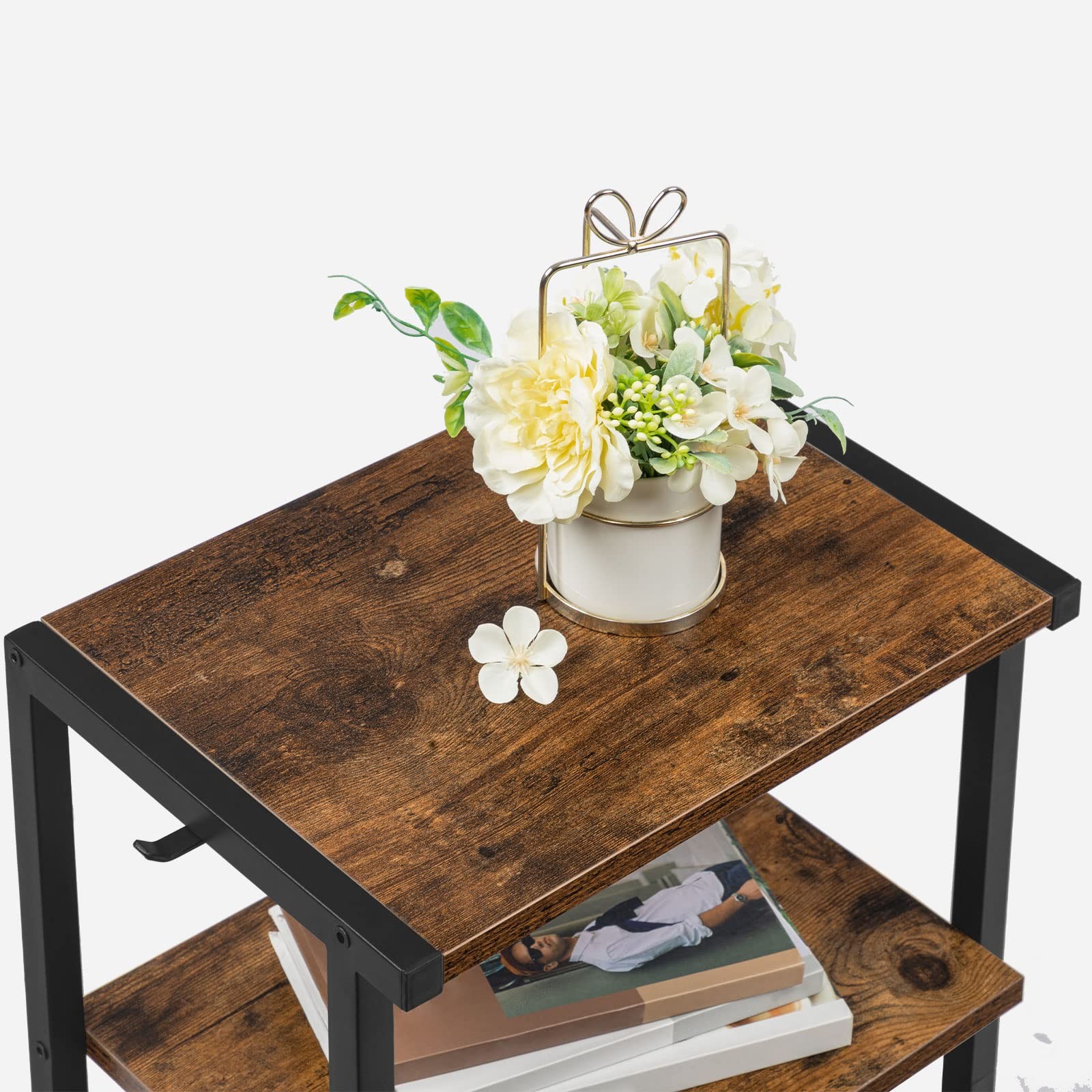 3Tier Under Desk Mobile Printer Stand Storage Rolling Cart Table BF28PS01