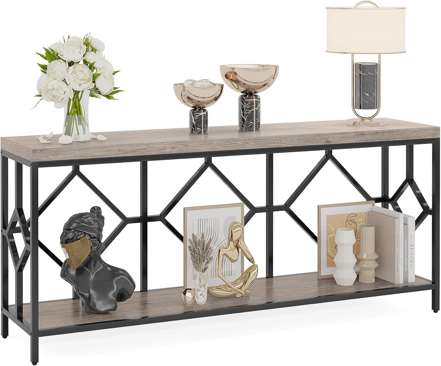 71 Inch Extra Long Sofa Table, Narrow Long Sofa Console Tables behind Couch Tabl