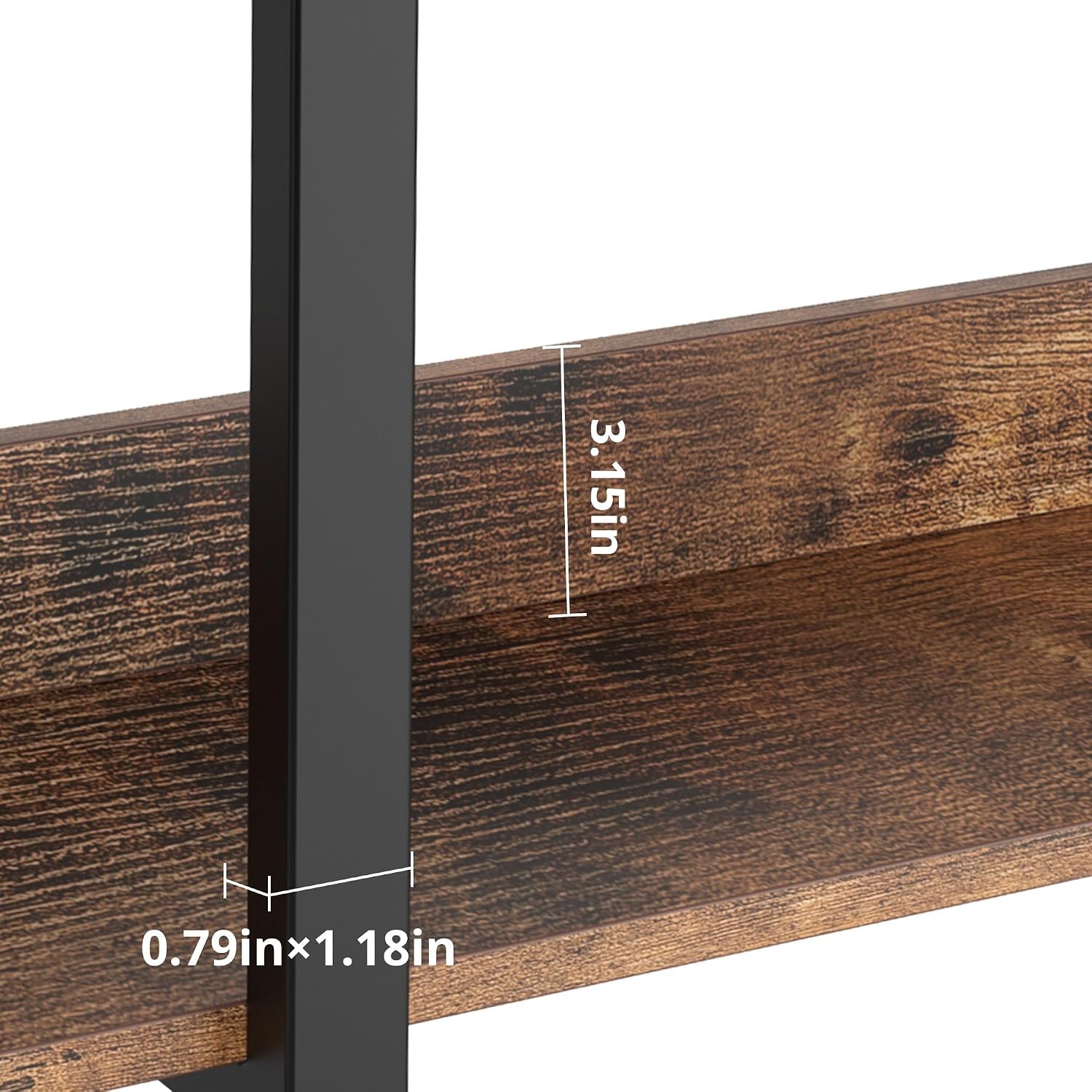 Book Shelf Triple Wide Bookshelves 5 Tiers W/ Back Fence Large Open Shelves