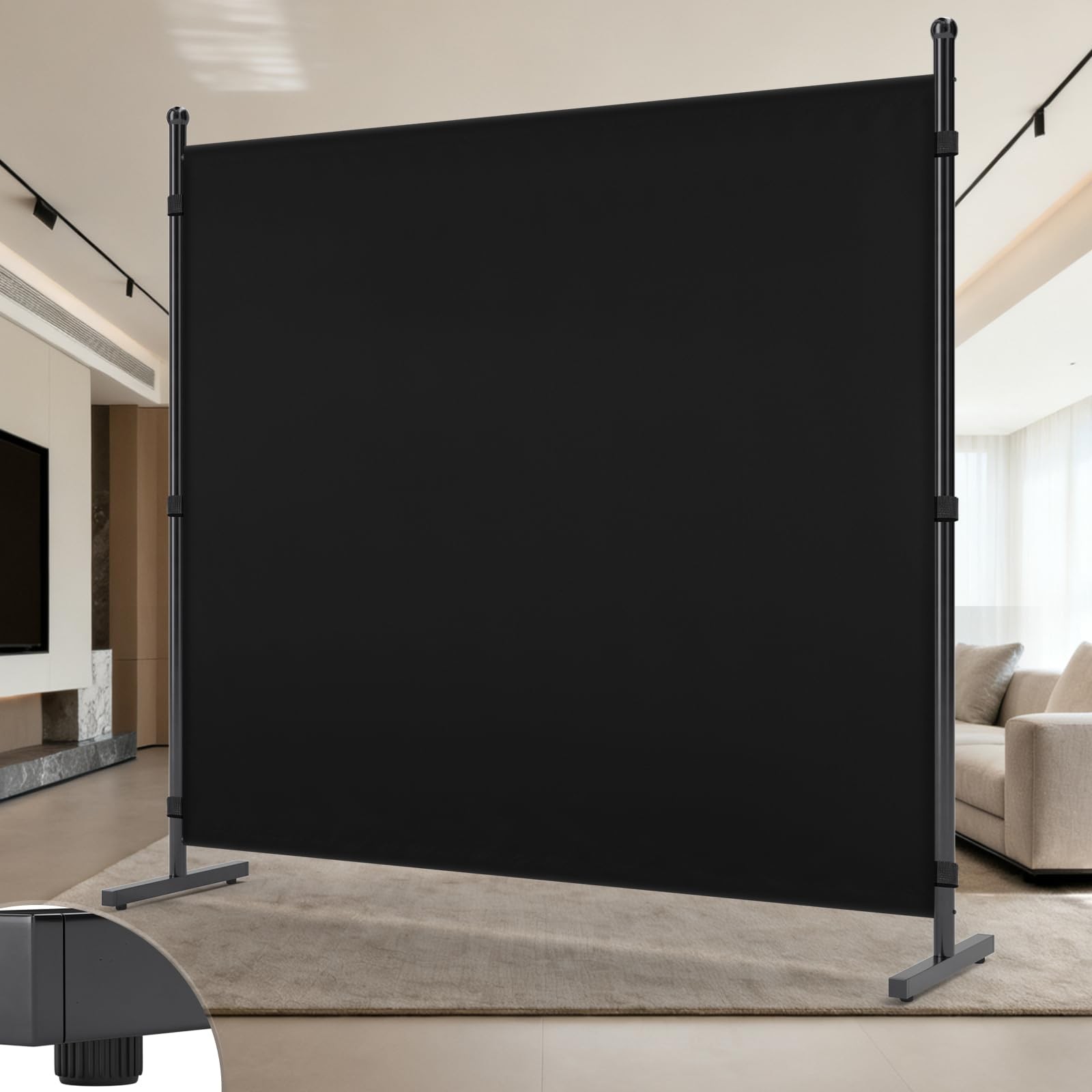 Single Panel Room Divider Free Standing Privacy Screen Separation for Office