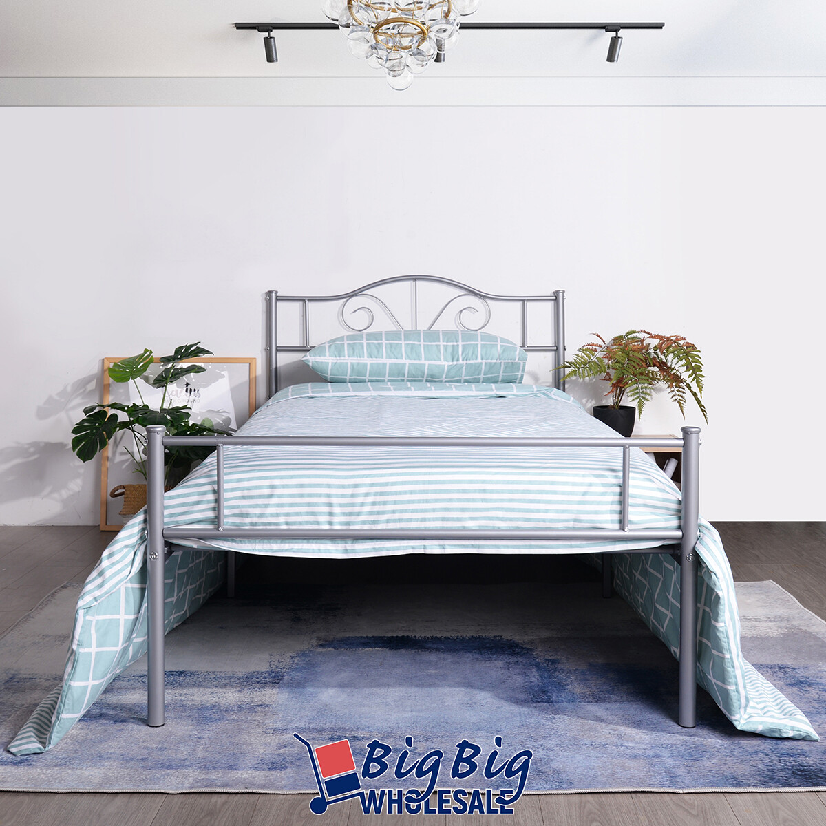 Twin Size Metal Platform Bed Frame Heavy Duty Steel Mattress Foundation board