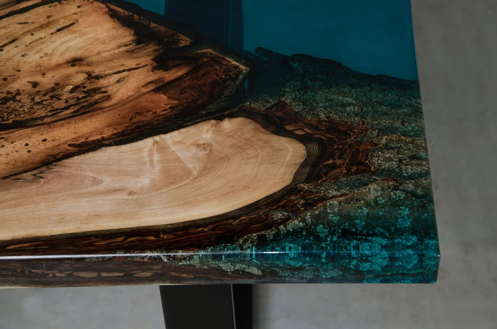 Coffee Table Solid Wood Epoxy Resin Side Table Live Edge Rivertable Loft Table