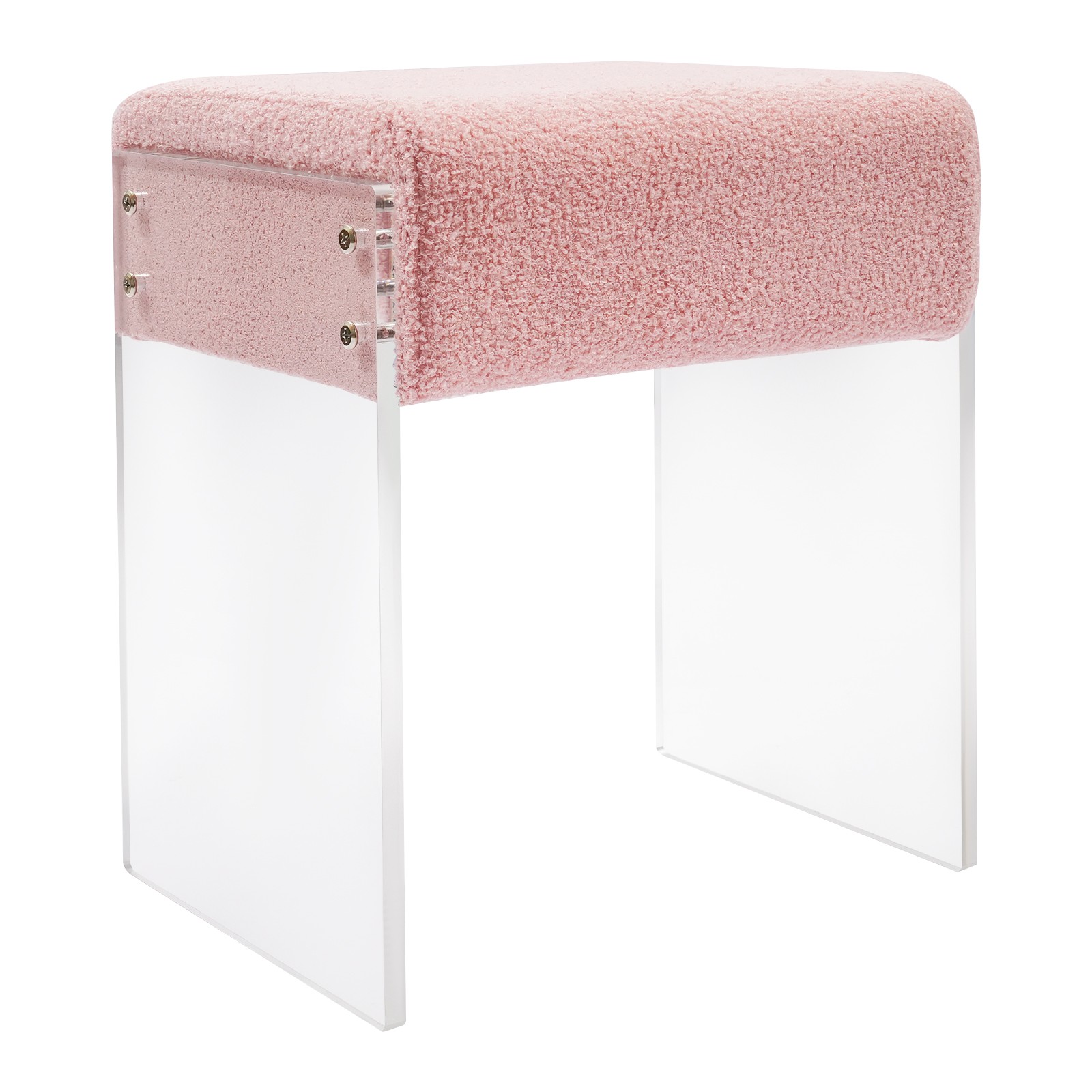 Makeup Stool Modern Minimalist Multi-functional Vanity Acrylic Chair w/ Cushion