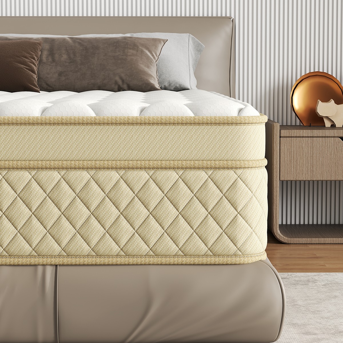 Queen Size Mattress 12/14 Inch Gel Memory Foam Hybrid Pocket Spring Bed In A Box
