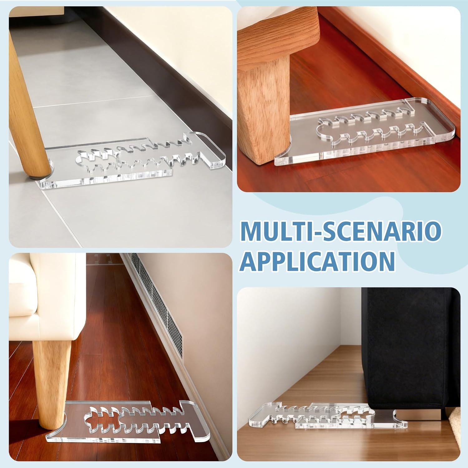 2 Pcs Adjustable Couch Wall Spacer Clear Furniture Wall Protector 7.9-11.4″
