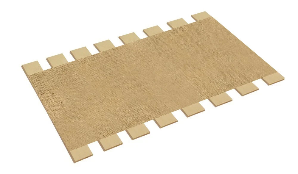 Antique 3/4 Bed Slats Full Size Custom Width Support Platform Boards Jute /Black