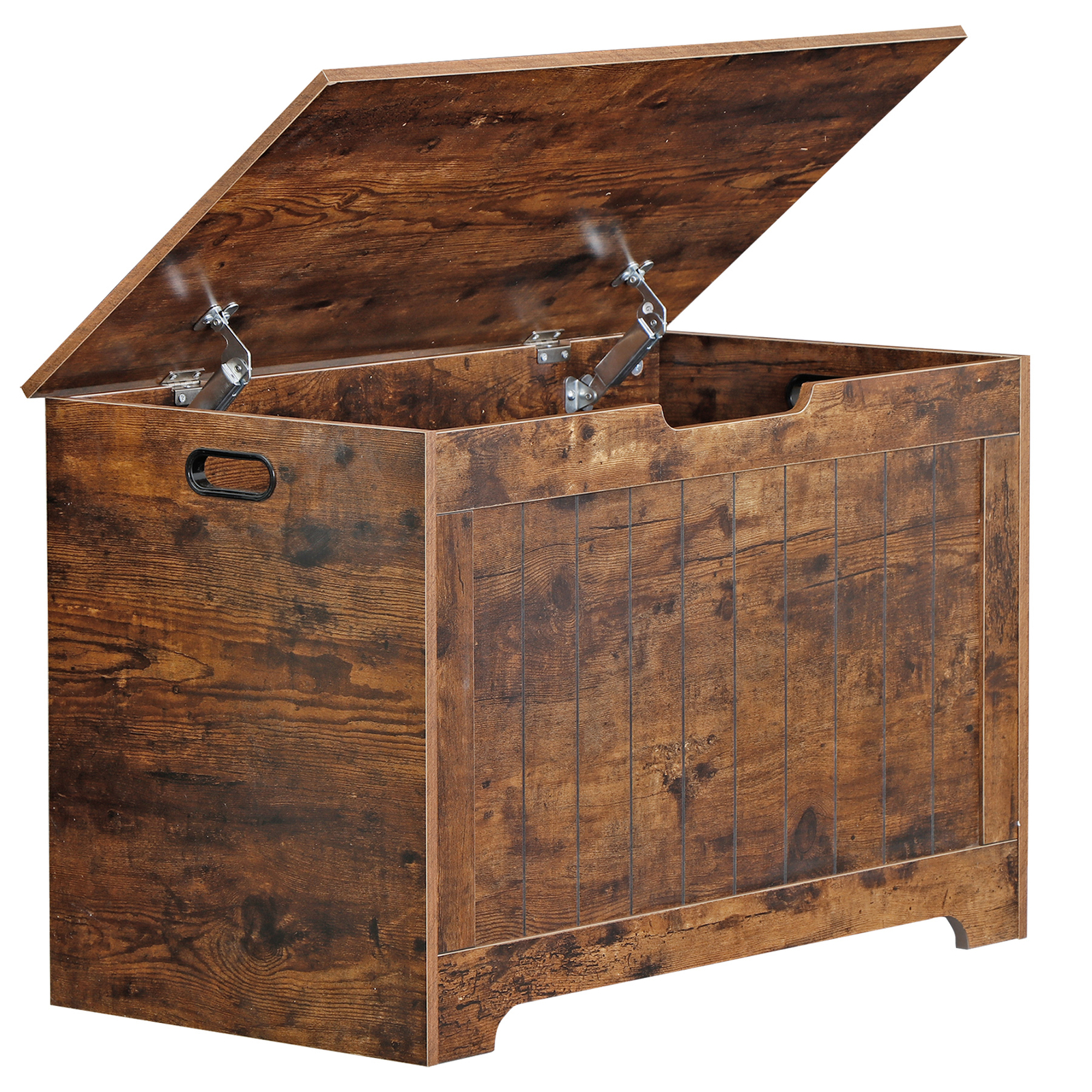 Wooden Chest Storage Large Toys Box Blanket Books Shoes for Bedroom Rustic Brown