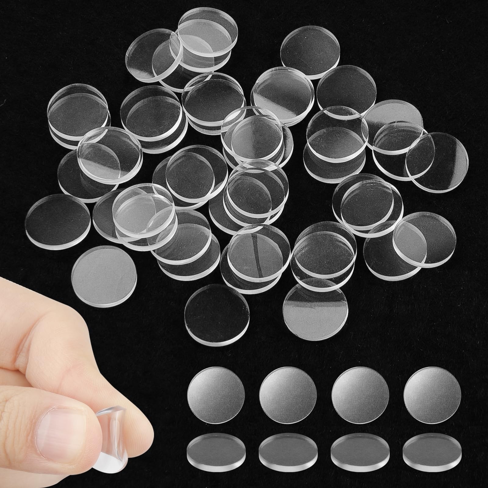 Glass Table Top Anti Slip Pads, 50 Pcs Glass Table Top Bumpers, Clear Rubber …