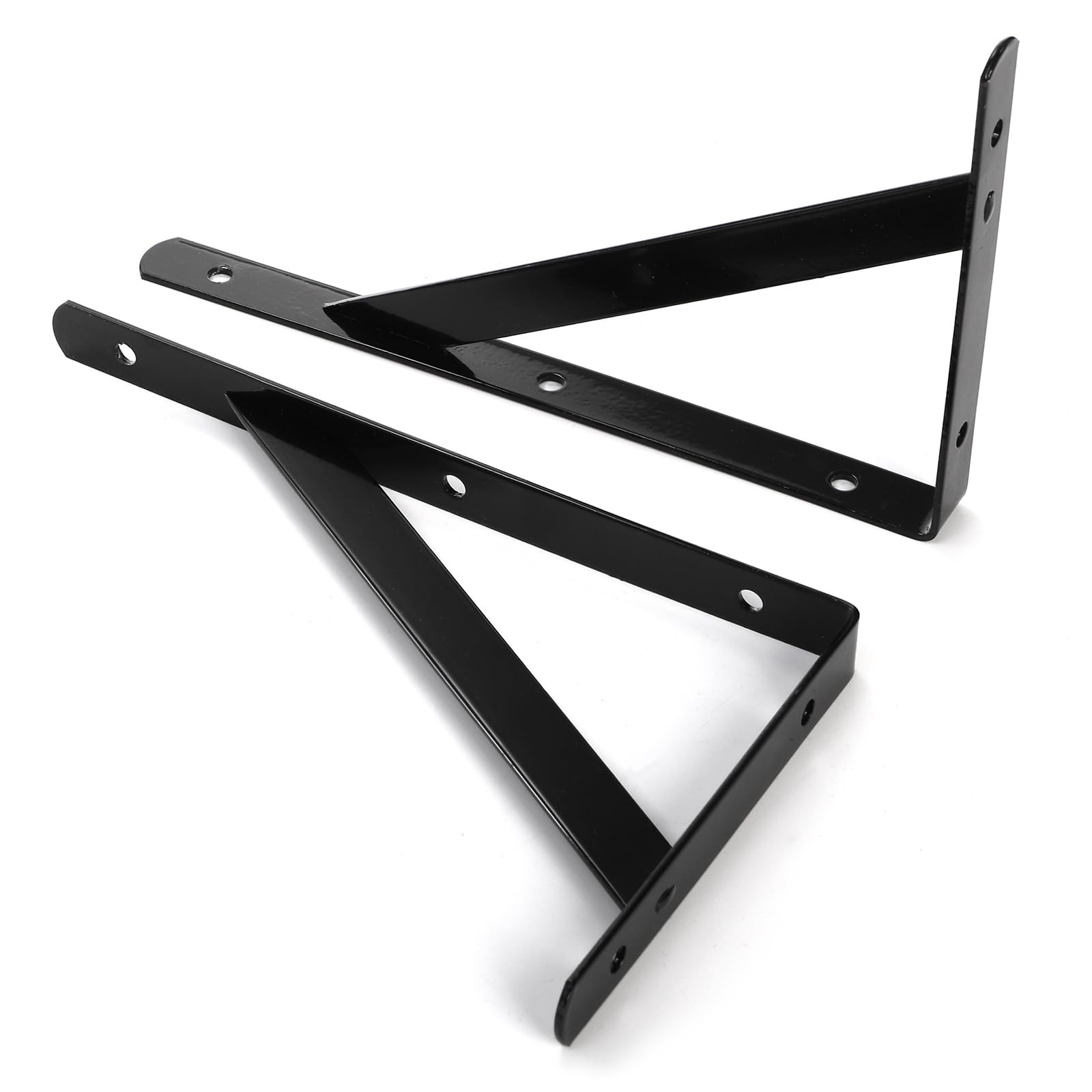 12 Pack Heavy Duty Shelf Brackets, 8 in x 5 in Wall Mount Steel L Shelf Brack…