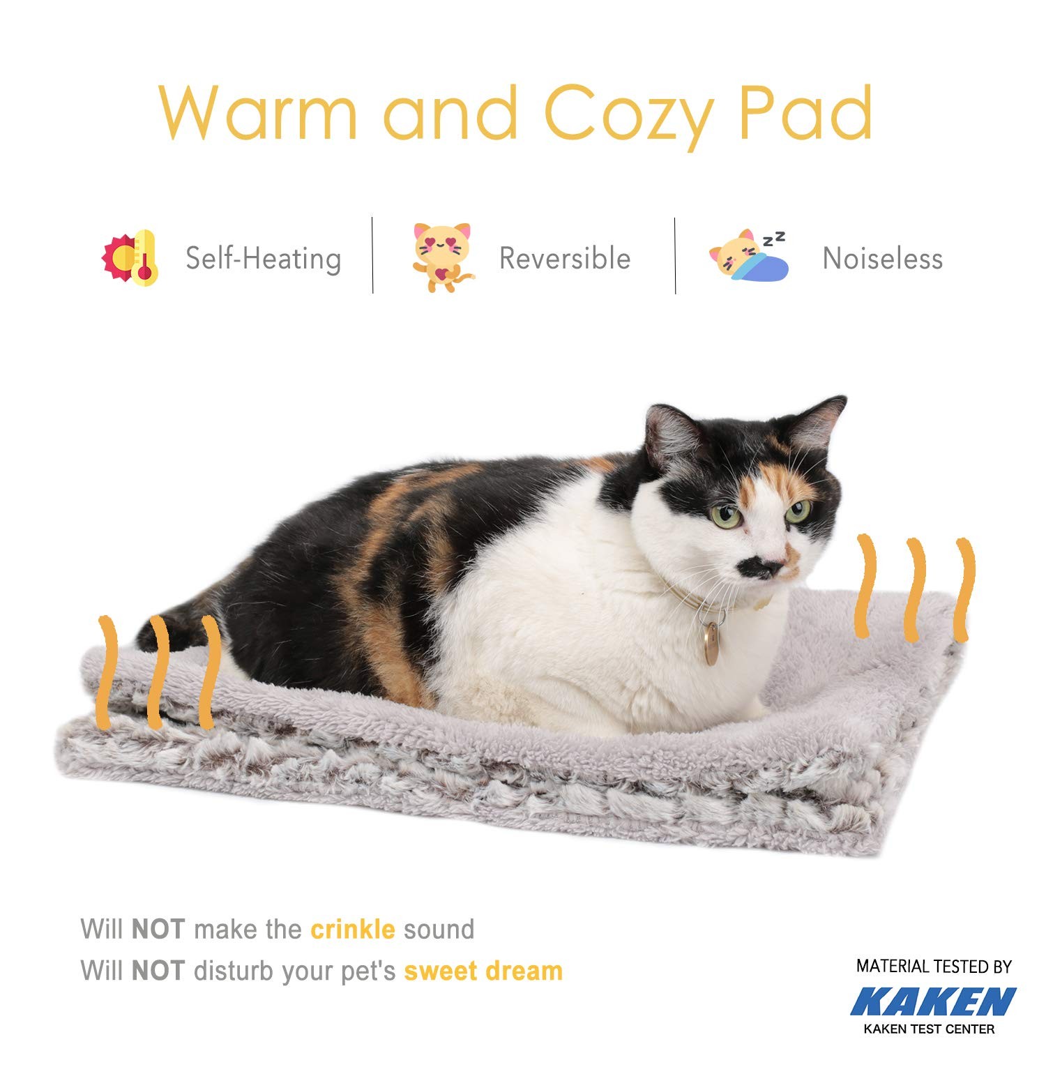 Mora Pets Self Heating Cat Pad Self Warming Bed 27.5 X 18.5 Thermal Heated Cat